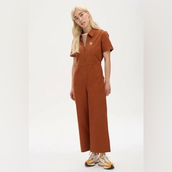 New Lucy & Yak Ragan jumpsuit in clay - Picture 1 of 9